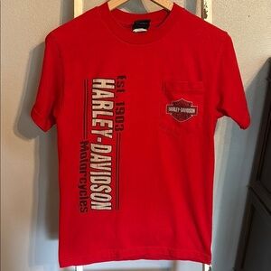 Harley-Davidson Red Short Sleeve T-shirt Sturgis South Dakota 2018